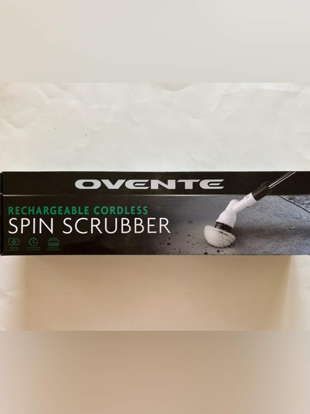 OVENTE Rechargeable Cordless  Spin Scrubber Set, New